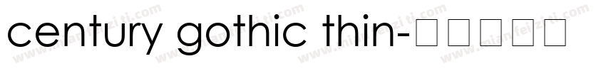 century gothic thin字体转换
